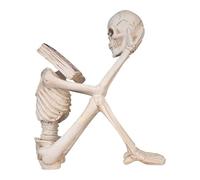 Figurine de lecture sans tête d'Halloween Figurine effrayante d'Halloween Figurine de lecture sans tête d'Halloween Figurine artisanale d'Halloween fabriquée avec des matériaux exquis (Beige, 15X15)