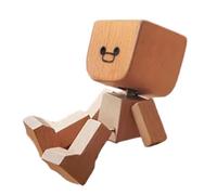 Figurine de l'homme en bois tremblant - Panneau en bois | Figurines de voiture pour tableau de bord | Statue drôle pour Birthday Road Trip Truck Sedans Console de la console de la chambre à coucher
