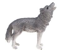 Figurine De Loup Hurlant, Jouet Réaliste Peint À La Main, Coffre-Fort
