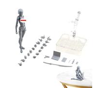 Figurine de mannequin de vitrine - Kit de modèle de de dessin - Figurine d'action en PVC positive pour artiste avec base