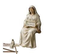 Figurine de Marie catholique - Mini statue assise, sculpture religieuse en résine de 12,7 cm avec un savoir-faire raffiné, décoration de dévotion avec finition élégante, accessoire de foi, utilisation