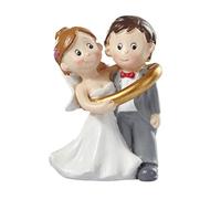 Figurine de Mariés dans une Alliance pour Déco Gâteau, Figurine Mariage
