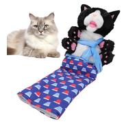Figurine de marionnette de chat, jouet de lutte interactif, accessoire d'enrichissement de chaton, manette de main en peluche douce, outil de fiançailles amusant pour chambre à coucher, dortoir