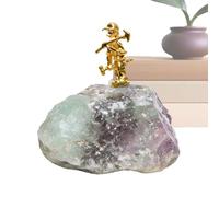 Figurine de mineur en cristal minéral de collection | Sculpture de bureau en pierre naturelle pour adultes, hommes, femmes, famille, amis, bureau, maison, bureau, salon, couloir, anniversaire