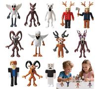 Figurine de Monstre Cerf, 12pcs Jouets Figurines 99 Nuits dans la Forêt, Figurine Cerf 99 Nuits dans la Forêt, Jouets de Personnages de Jeu de Survie Fantaisie, pour Fans, Enfants, Collectionneurs