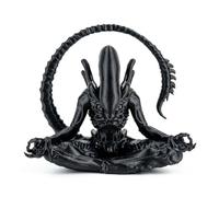 Figurine de monstre de science-fiction imprimée en 3D - Créature noire méditant - Statue détaillée de l'espace extra-atmosphérique - Décoration inspirée du film d'horreur - Décoration pour bureau