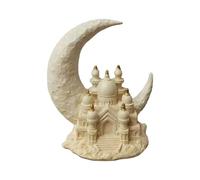 Figurine De Mosquée | Sculpture Éclairée 3D Pour Fête Du Moyen-Orient - Sculpture de Table pour Fêtes - Pour Maison Bureau Chambre Salon Bureau Étude Photographie Bibliothèque Vitrine Table De