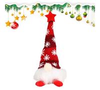 Figurine de nain de Noël sur table éclairée | Décoration de Noël pour familles, amis, maison, vacances, festival, étagère de table à manger