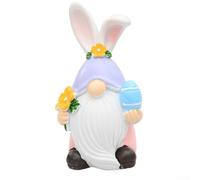 Figurine de nain de Pâques en résine pour décoration d'intérieur, bureau, étagère, lapin mignon pour figurine d'elfe (T267A)