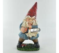 Figurine de nain de tronçonneuse en colère