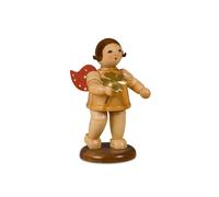Figurine De Noël Ange Nature Sans Couronne Et Trèfle Doré Hauteur 6,5 Cm NEU