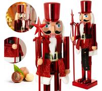 Figurine de Noël Casse-Noisette 60 cm Décoration de Noël Rouge