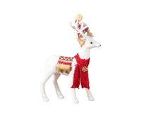 Figurine de Noël, décorations Debout, cerf Porte-Bonheur, Jolie Statue de Renne de Noël avec Foulards et Chapeaux de Père Noël, Cadeaux pour Femmes, décoration de Vacances d'hiver, Nouvel an
