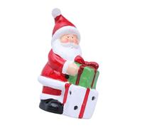 Figurine de Noël en céramique avec LED - Père Noël - Bonhomme de neige - Décoration de table idéale pour les vacances, la famille, les amis