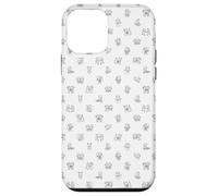 Figurine de Noël en Forme de bâton Noir sur Blanc Coque pour iPhone 12 Mini