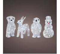 Figurine de Noël - KAEMINGK - Renne - Acrylique - LED - 24 cm