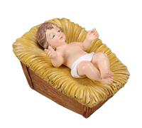 Figurine de Noël religieuse - enfant Jésus dans la crèche, une pièce artistique pour saint | Inspiration sculpture de décoration de maison chrétienne spirituelle, bureau salon de mantell