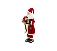 Figurine de père noël LED ECD Germany 120 cm mouvement avec son lanterne ours en peluche et capteur