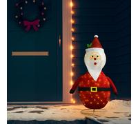 Figurine de Père Noël à LED Tissu 60 cm Ornement Décoration Silhouette vidaXL