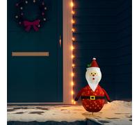 Figurine de Père Noël à LED Tissu 90 cm Ornement Décoration Silhouette vidaXL