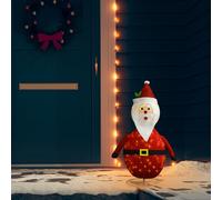Figurine de Père Noël à LED Tissu 90 cm Ornement Décoration Silhouette vidaXL