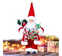 Figurine de Père Noël en peluche debout classique vintage | Père Noël à collectionner pour l'hiver, Noël, les vacances, les anniversaires, les fêtes, le bureau et la maison