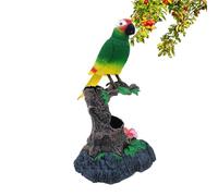Figurine de perroquet parlant - Oiseau électrique ABS de 28 x 18 cm, jouet qui chante, activation du capteur sonore | Cage perroquet, perroquet électronique, répétition du discours, divertissement
