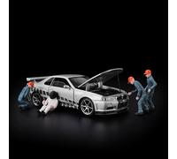 Figurine De Personnage 1/32 En Résine, Mécanicien De Voiture Miniature, Mini Poupée De Paysage, Aménagement De La Route De La Rue, Modèle De Train, Décor De Bureau