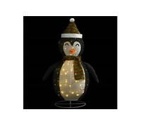 vidaXL Figurine de pingouin de Noël à LED Tissu 60 cm