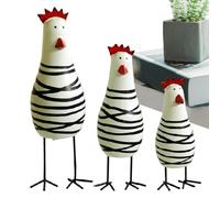 Figurine De Poulet Debout - Statue D'animaux De Coq Ornement | Figurine De Coq Statues D'animaux D'élevage, Figurines Sculpture De Poulet En Bois Debout, Statues Décoratives De Coq S