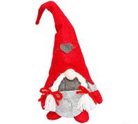 Figurine de poupée sans visage pour décoration de Noël avec Père Noël debout - Accent saisonnier pour table, cheminée ou étagère (mère)