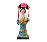 Figurine de poupées d'opéras de Pékin - Sculpture traditionnelle chinoise - Ornement de collection pour décoration de la maison et cadeau culturel - Ornement artisanal traditionnel