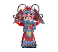 Figurine de poupées d'opéras de Pékin - Sculpture traditionnelle chinoise - Ornement de collection pour décoration de la maison et cadeau culturel - Ornement artisanal traditionnel