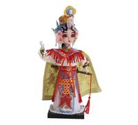 Figurine de poupées d'opéras de Pékin - Sculpture traditionnelle chinoise - Ornement de collection pour décoration de la maison et cadeau culturel - Ornement artisanal traditionnel