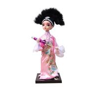 Figurine de poupées d'opéras de Pékin - Sculpture traditionnelle chinoise - Ornement de collection pour décoration de la maison et cadeau culturel - Ornement artisanal traditionnel