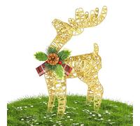 Figurine de Renne de Noël - Ornement en Métal Festif | Décorations De Cerf pour Les Fêtes De Noël | pour Entrée Intérieur Fête Salon Maison Famille Extérieur Fêtes