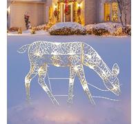 Figurine de renne lumineuse à LED pour l'extérieur, renne avec traîneau, éclairage de Noël, cerf, décoration de Noël, renne éclairé, décoration de Noël