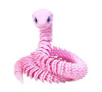 Figurine de reptile articulée - Modèle intérieur pliable - Décoration de serpent mobile - Caresse d'animal - Accent de bureau flexible avec style de corps segmenté - Figurine serpent flexible pour