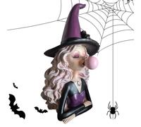 Figurine de résine de sorcière - Statue de Collection d'halloween, Ornement Fantastique Gothique | Bubble Gum soufflant Sculpture, décoration de Vacances effrayante pour Manteau, Tablette, étagère,