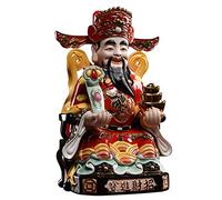 Figurine de Richesse/décoration Feng Shui Statue de Bouddha du Dieu de la Richesse Céramique Domestique Statue de Richesse Wen Décoration Porte-Bonheur Cadeau du Nouvel an Chinois Parfait p