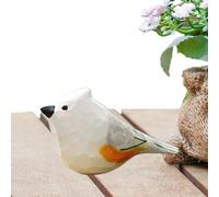 Figurine de rouge-gorge - 8 x 4 x 5 cm sculptée à la main - Figurines d'oiseaux rouge-gorge en bois de forme intéressante pour décoration d'intérieur - Ornements pour les amateurs d'oiseaux