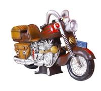 Figurine de sculpture de moto, décoration de figurines de moto - Meubles de bureau pour sculptures de moto rétro - Véhicule miniature moto en résine rustique pour décoration