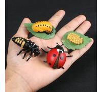 Figurine De Simulation De Petit Insecte Pour Enfants,Jouets De Croissance D'animaux,Modèle De Subvention De La Vie,Équation D'araignée,Grenouille,Papillon,Mignon,Bébé,Début - Type Ladybug