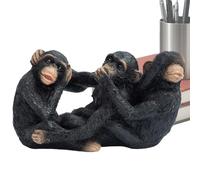 Figurine de singe pour décoration d'intérieur, kit de modèle en résine de trois singes, ne voit pas, entendre sans dire dire - Décoration d'intérieur et d'extérieur