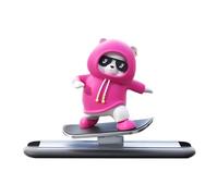 Figurine de skater - Ours de dessin animé sur skateboard - Affichage humoristique de formation intérieure - Sculpture décorative pour tableau de bord - Accessoire créatif pour le style de véhicule et