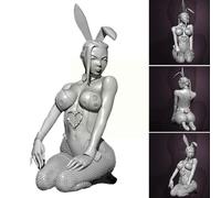 Figurine De Soldat Lapin À Genoux En Résine, Kit De Figurine Auto-Assemblé, Accessoire De Poupée Modèle I0n2