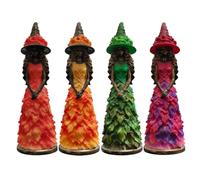 Figurine de sorcière d’automne enchantées, décoration de sorcière en résine | Statue gothique de sorcière d'Halloween, charmants ornements de sorcière d'automne, accent de maison pour la fête d'Halloween
