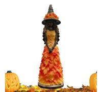 Figurine De Sorcière D’automne, Statue D’Halloween Avec Robe Feuillue, 15cm | Décoration Saisonnière En Résine Pour Cheminée Étagère Et Plateau, Ornement Gothique Pour Maison Et Fête D’Halloween