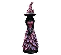 Figurine De Sorcière D'automne Enchantée - 17 cm En Résine Peinte À La Main, Statue De Sorcière De Récolte D'automne, Ornement for Halloween, Thanksgiving Et Décoration De La Maison(Purple)