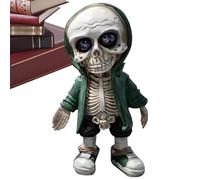 Figurine de squelette frais - Figurine squelettique gothique, statue en résine du crâne - Décoration de maison cool, figurines squelettiques gothiques, statue en résine du crâne, cadeau commémoré